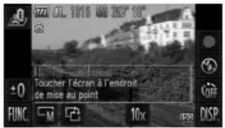 OL 1018 65 23° 10" +0 Toucher l'écran à l'encroit de mise au point FUNC. M 10x DPSP.
