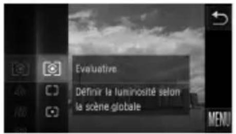 Evaluative Définir la luminosité selon la scène globale