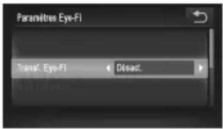 Paramètres Eye-FI Trans' Eye-FI Disad.