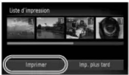 Liste d'impression Imprimer Imp. plus tard