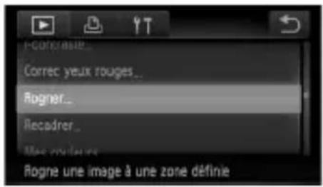 Contraste... Correct yeux rouges... Rognet... Recadrer... Mac vuitantes... Rogne une image à une zone définie