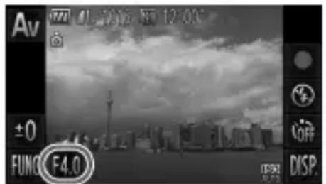 Av ±0 FUN O F4.0 UL 256 12:00 OFF DXSP.
