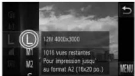 12M 4000x3000 1015 vues restantes Pour impression jusqu'au format A2 (16x20 po.) MENU