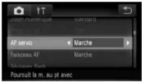 OFF- PRINÉTQUE SANDARD AF servo Marche Faisceau AF Marche Réclusive Fisch Poursuit la m. au pt avec