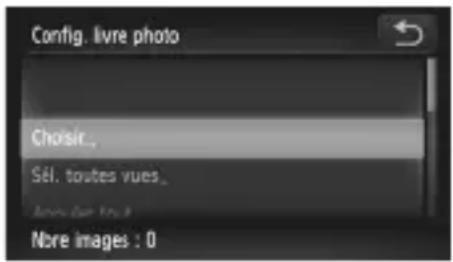 Config. livre photo Choisir.. Sél. toutes vues.. Ame Can Use 10.4 Nbre images : 0