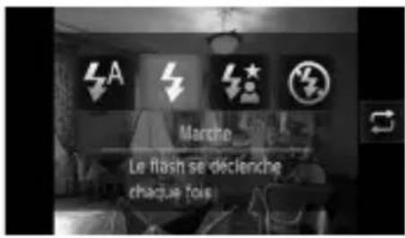 A Marche Le flash se déclenche chaque fois