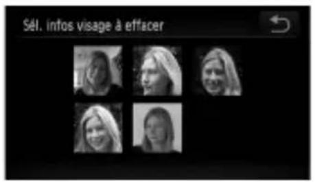 Sél. infos visage à effacer