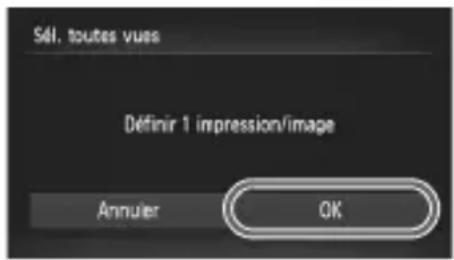 Sél. toutes vuss Définir 1 impression/image Annuler OK