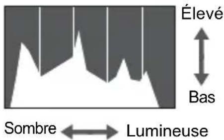 Élevé Bas Sombre ← Lumineuse