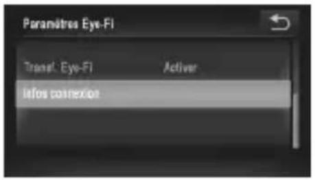 Paramètres Eye-Fi Transfer: Eye-Fi Active Infox connexion