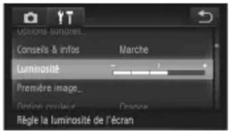 MOUXOIS-SUMINOIS... Conseils & infos Marche Luminosité Première image... Online: produise France Règle la luminosité de l'écran