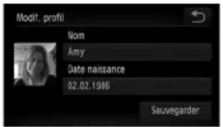 Modif. profil Nom Amy Date naissance 02.02.1936 Sauvegarder
