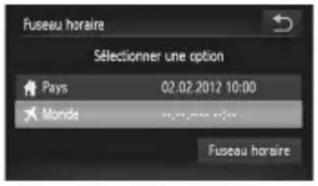 Fuseau horaire Sélectionner une option Pays 02.02 2012 10:00 Monde Fuseau horaire