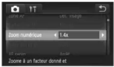 Zoom PR View, Visage Zoom numérique 1.4x Zoomé à un facteur donné et