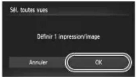 Sél. toutes vues Définir 1 impression/image Annuler OK