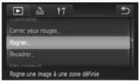 Correctique... Correct yeux rouges... Rogner... Recycler... Time production Rogne une image à une zone définie