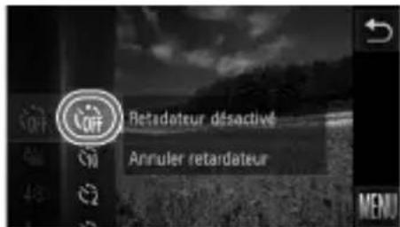 Retardateur désactive Annuler retardateur
