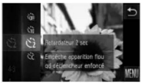 Retardateur 2 set Empêche apparition flou qu décileur enfoncé