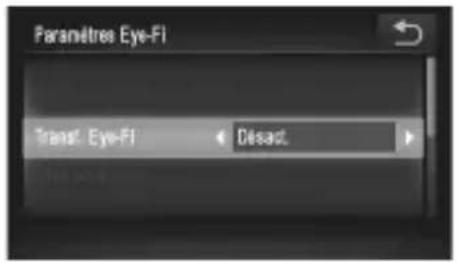 Paramètres Eye-FI Trans: Eye-FI Desad.