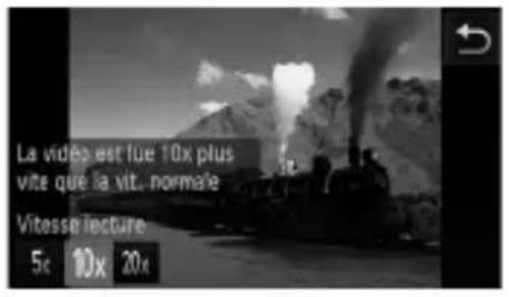 La vidéo est lue 10x plus vite que la vit, normale Vitesse lecture 5€ 10x 20€