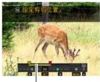 指定剪切位置。