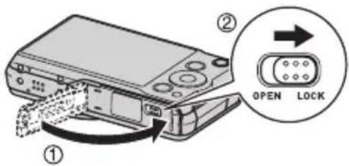 CASIO Exilim EX-FC200S - 关闭电池盖。 - 1