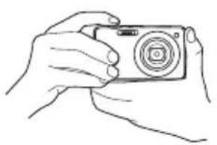 CASIO Exilim EX-FC200S - 正确握持相机 - 1