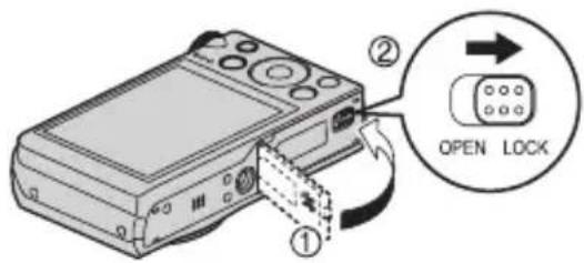 CASIO Exilim EX-H35 - 关闭电池盖。 - 1
