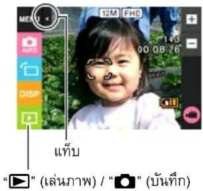 MEAU 12M FHD AUTO 1:3 00:08:26 DISP + - Seattle "▶" (เล่นภาพ) / "●" (ปันทึก)