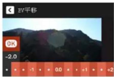EV平移 OK -2.0 • • • -1 • • 0.0 • • +1 • • +2