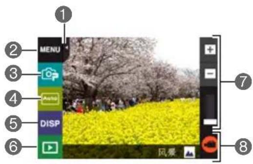 1 2 MENU 3 4 5 DISP 6 7 8 风景