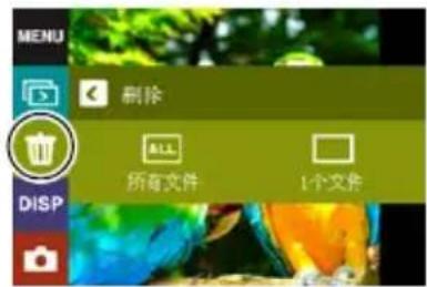 MENU 删除 ALL 所有文件 1个文件 DISP