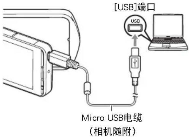 [USB]端口 Micro USB电缆 (相机随附)