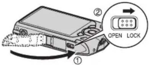 CASIO Exilim EX-Z2300 - 3.Fermez le couvercle de batterie. - 1