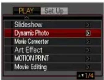 PLAY Set Up Slideshow Dynamic Photo Movie Converter Art Effect MOTION PRINT Movie Editing