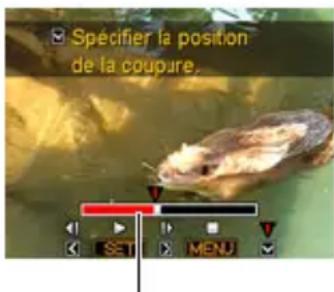 Spécifier la position de la coupure.