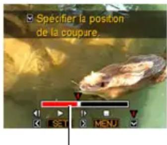 Spécifier la position de la coupure.