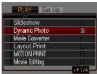 PLAY Set Up Slideshow Dynamic Photo Movie Converter Layout Print MOTION PRINT Movie Editing
