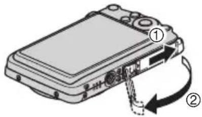 CASIO Exilim EX-Z335 - Ouvrez le couvercle de batterie. - 1