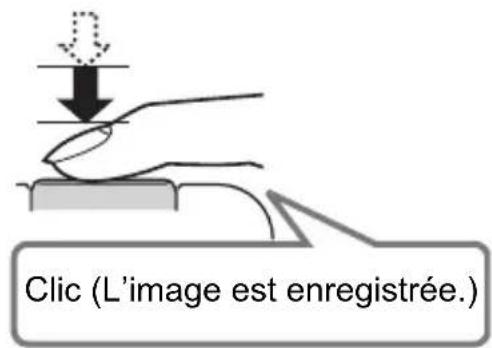 Clic (L'image est enregistrée.)