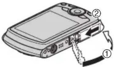 CASIO Exilim EX-Z350 - 3.Fermez le couvercle de batterie. - 1