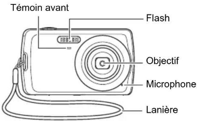 Témoin avant Flash Objectif Microphone Lanière