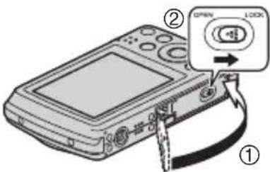 CASIO Exilim EX-Z37 - 3.Fermez le couvercle de batterie. - 1