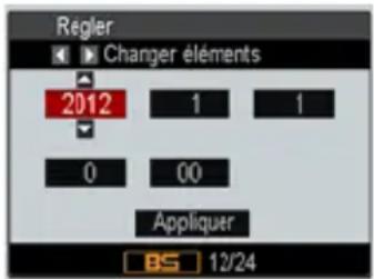 Regler Changer éléments 2012 1 1 0 00 Appliquer BS 12/24