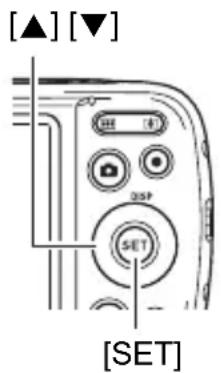 CASIO Exilim EX-Z42 - Utilisez [▲] et [▼] pour sélectionner l'élément souhaité sur le panneau PLAY, puis appuyez sur [SET]. - 1