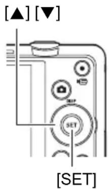 CASIO Exilim EX-Z680 - Utilisez [▲] et [▼] pour sélectionner l'élément souhaité sur le panneau PLAY, puis appuyez sur [SET]. - 1