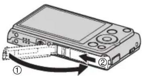 CASIO Exilim EX-Z680 - 3.Fermez le couvercle de batterie. - 1