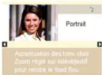 Portrait Accentuation des tons chair Zoom régié sur téléobjectif pour rendre le fond flou.