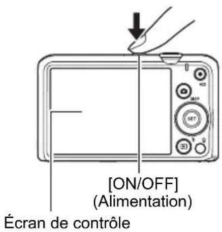[ON/OFF] (Alimentation) Écran de contrôle