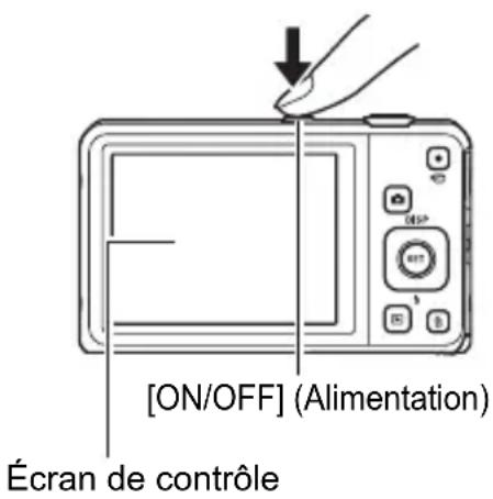 [ON/OFF] (Alimentation) Écran de contrôle